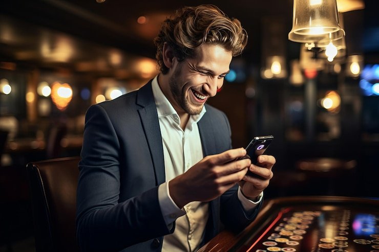 Pengguna menikmati fitur 32zk melalui perangkat mobile dengan akses mudah dan responsif